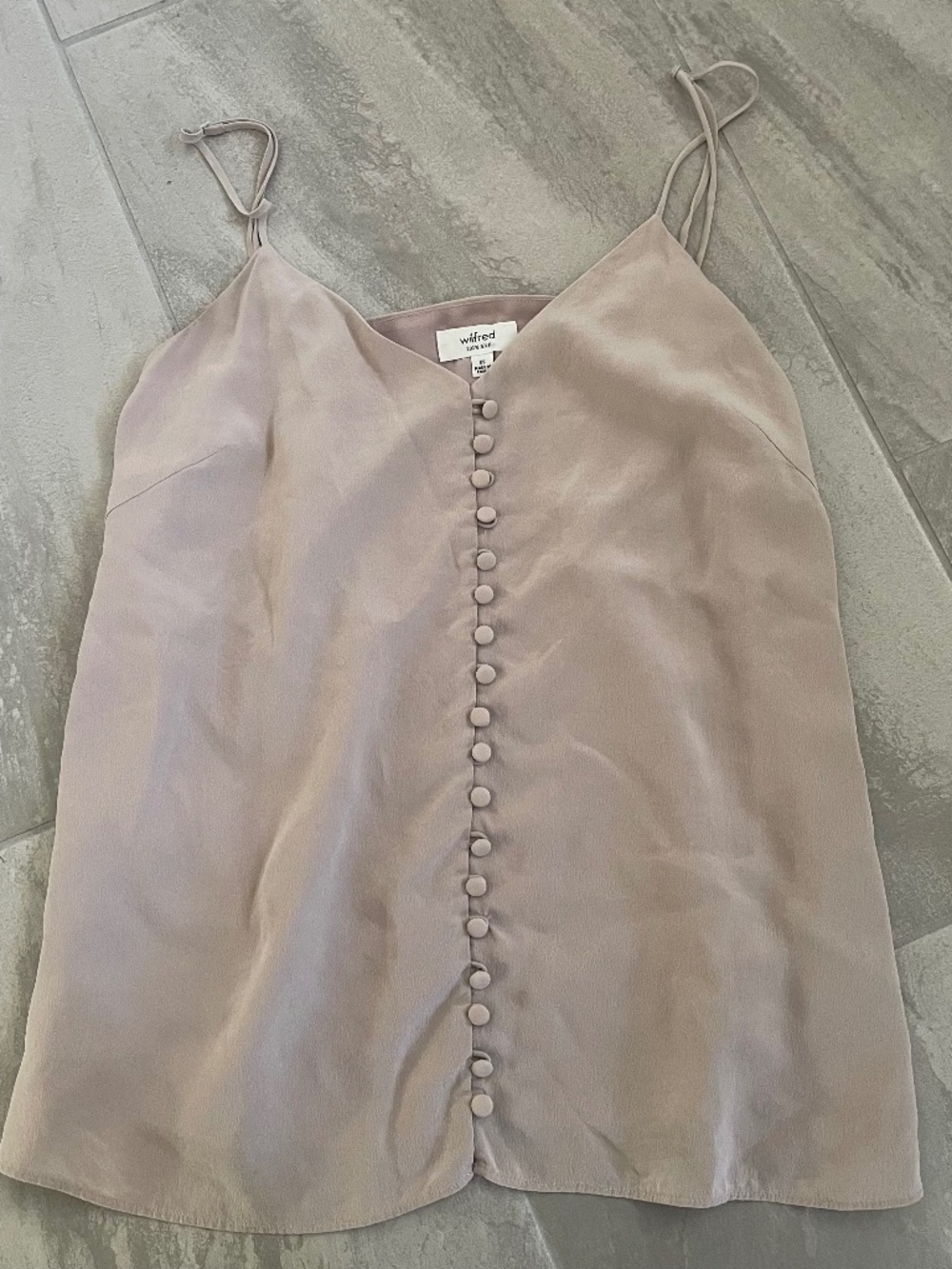 Aritzia Wilfred Mauve Silk Camisole